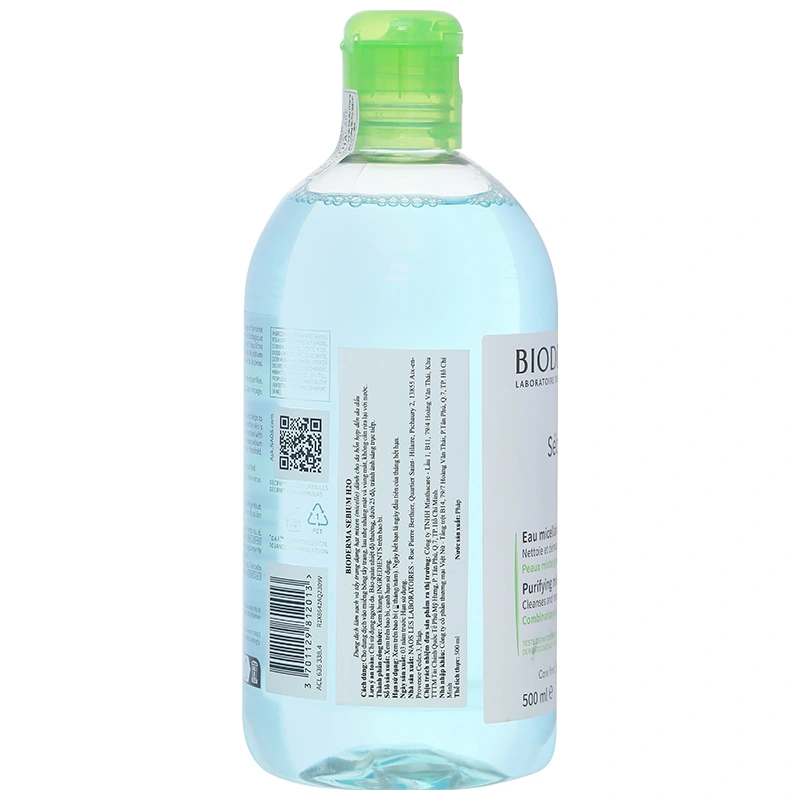 Nước tẩy trang Bioderma Sébium H2O làm sạch sâu cho da dầu và da hỗn hợp chai 500ml - 5
